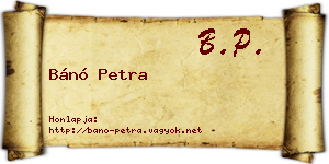 Bánó Petra névjegykártya